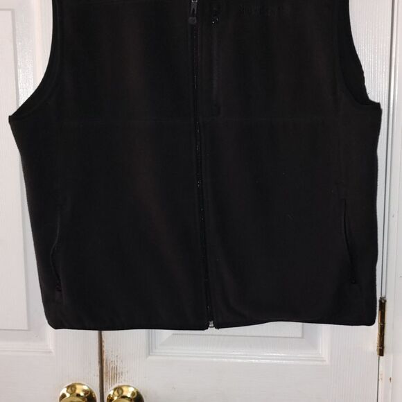 Timberland black fleece zip up vest  Sz L - Picture 2 of 5